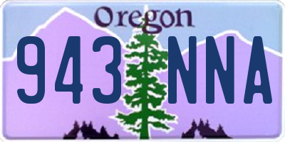OR license plate 943NNA
