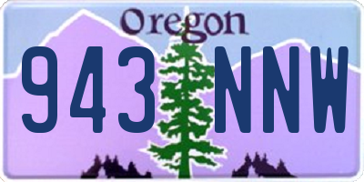 OR license plate 943NNW