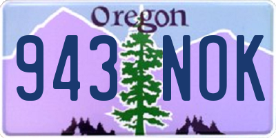 OR license plate 943NOK