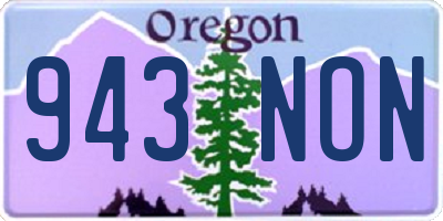 OR license plate 943NON