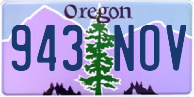 OR license plate 943NOV