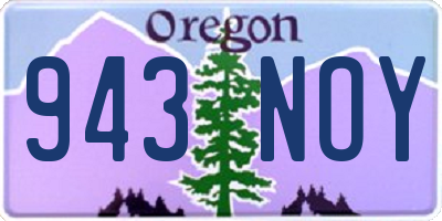 OR license plate 943NOY