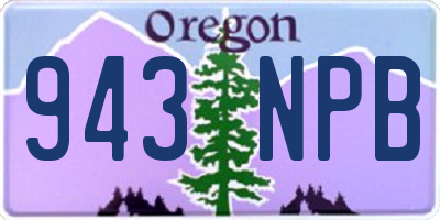 OR license plate 943NPB