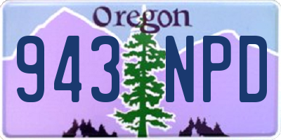 OR license plate 943NPD