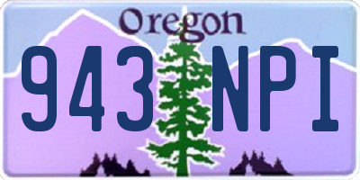 OR license plate 943NPI