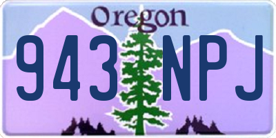 OR license plate 943NPJ