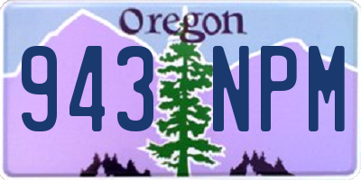 OR license plate 943NPM