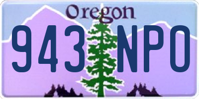 OR license plate 943NPO