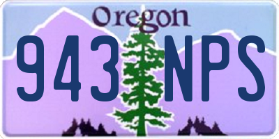 OR license plate 943NPS