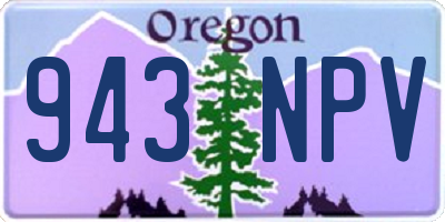 OR license plate 943NPV