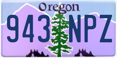 OR license plate 943NPZ