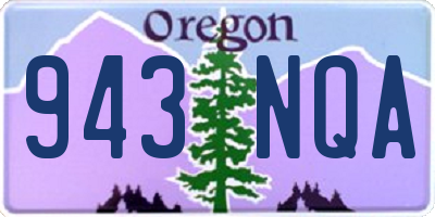 OR license plate 943NQA
