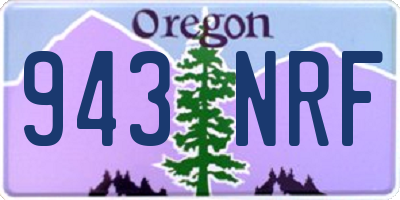 OR license plate 943NRF