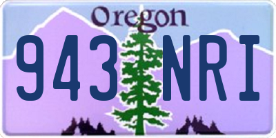 OR license plate 943NRI