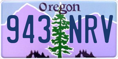 OR license plate 943NRV