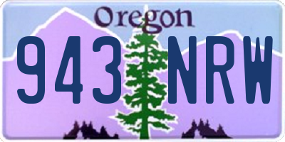 OR license plate 943NRW