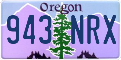 OR license plate 943NRX