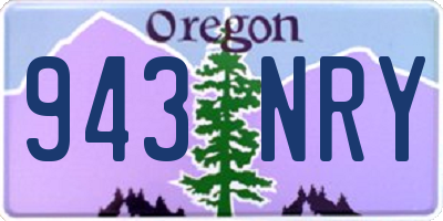 OR license plate 943NRY