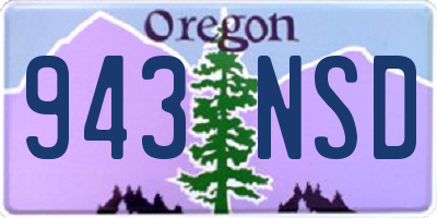 OR license plate 943NSD