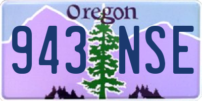 OR license plate 943NSE