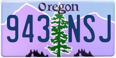 OR license plate 943NSJ