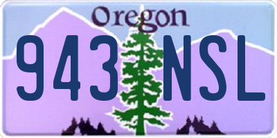 OR license plate 943NSL
