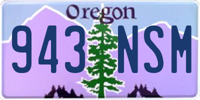 OR license plate 943NSM
