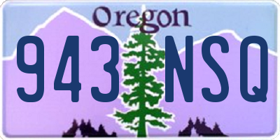 OR license plate 943NSQ