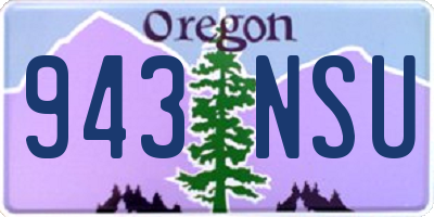 OR license plate 943NSU