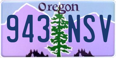 OR license plate 943NSV
