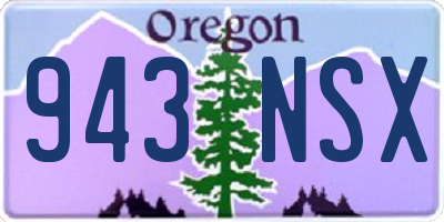 OR license plate 943NSX