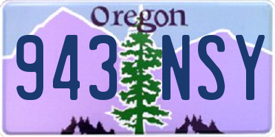 OR license plate 943NSY