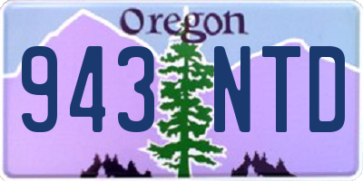 OR license plate 943NTD