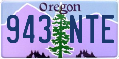 OR license plate 943NTE