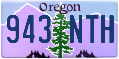 OR license plate 943NTH
