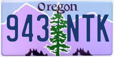 OR license plate 943NTK