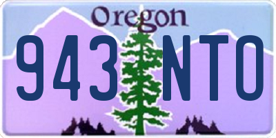 OR license plate 943NTO