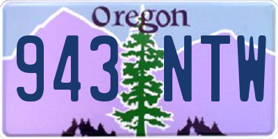 OR license plate 943NTW