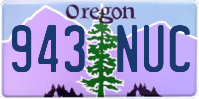 OR license plate 943NUC