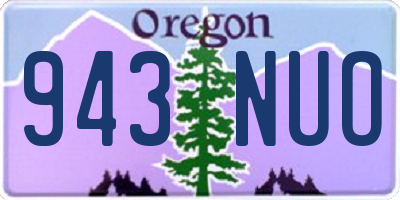 OR license plate 943NUO