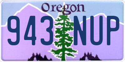 OR license plate 943NUP