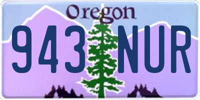 OR license plate 943NUR