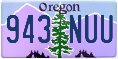OR license plate 943NUU