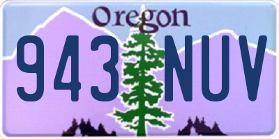 OR license plate 943NUV