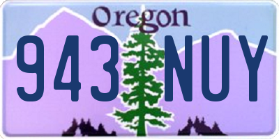 OR license plate 943NUY