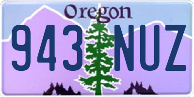 OR license plate 943NUZ