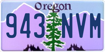 OR license plate 943NVM