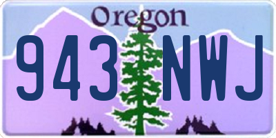 OR license plate 943NWJ