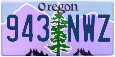 OR license plate 943NWZ