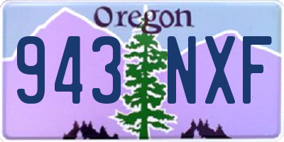 OR license plate 943NXF